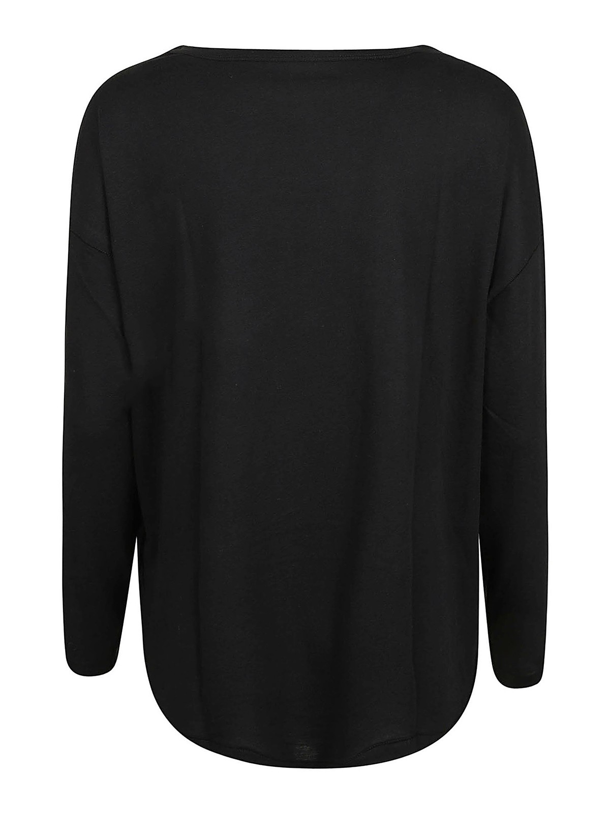 Shop Majestic Oversized T-shirt With Wide Neckline In Black