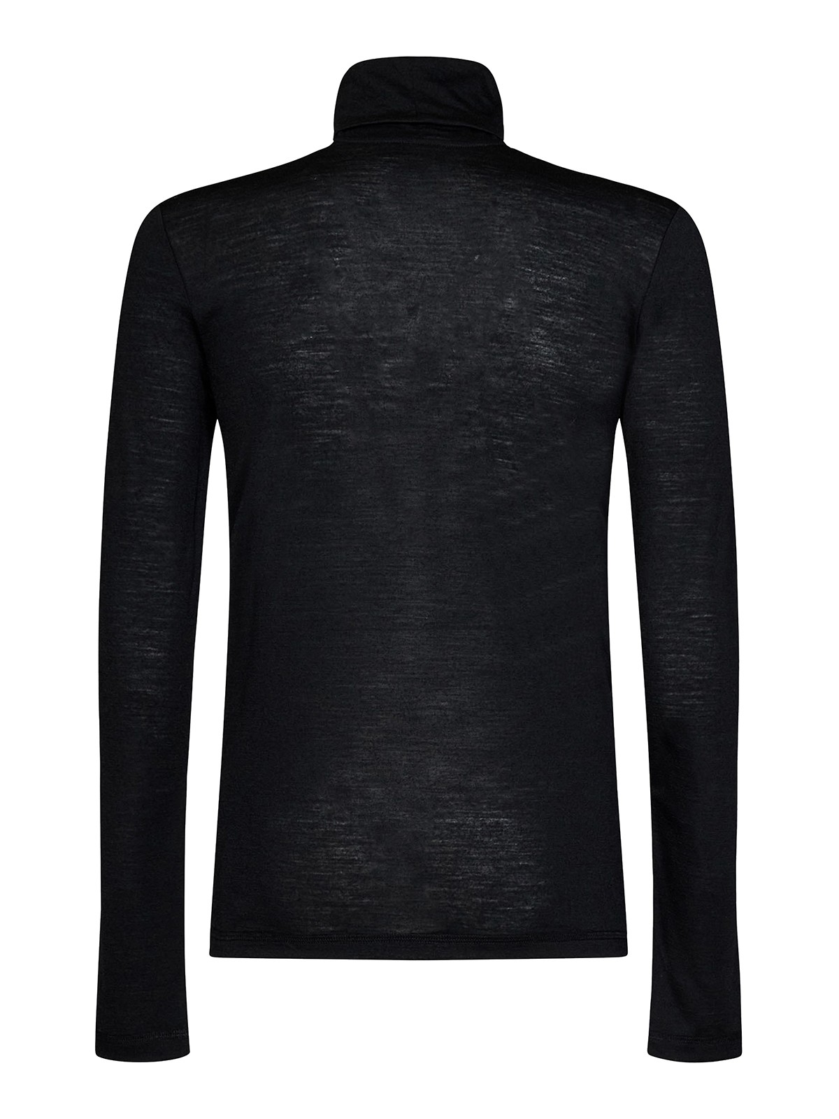 Shop Jil Sander Wool Blend Long Sleeve Turtleneck Tee In Black