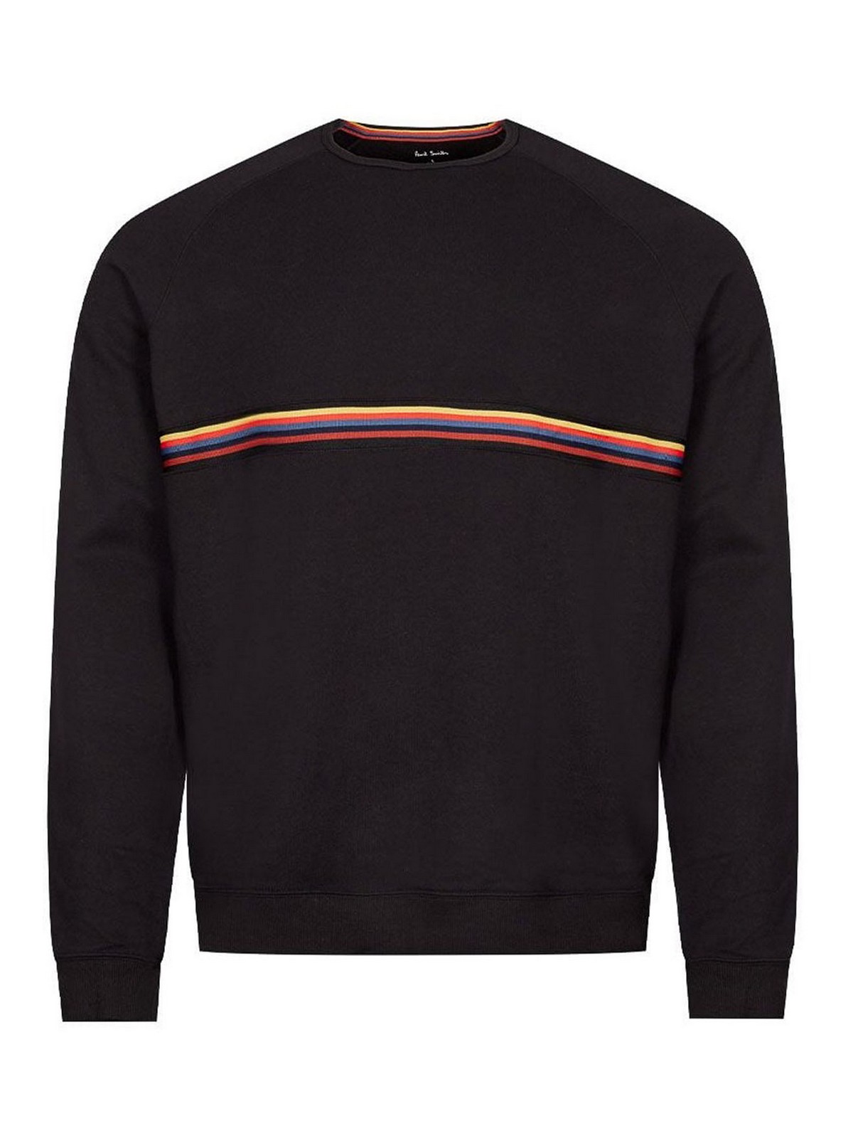 Paul Smith Striped Band Sweatshirt In Black