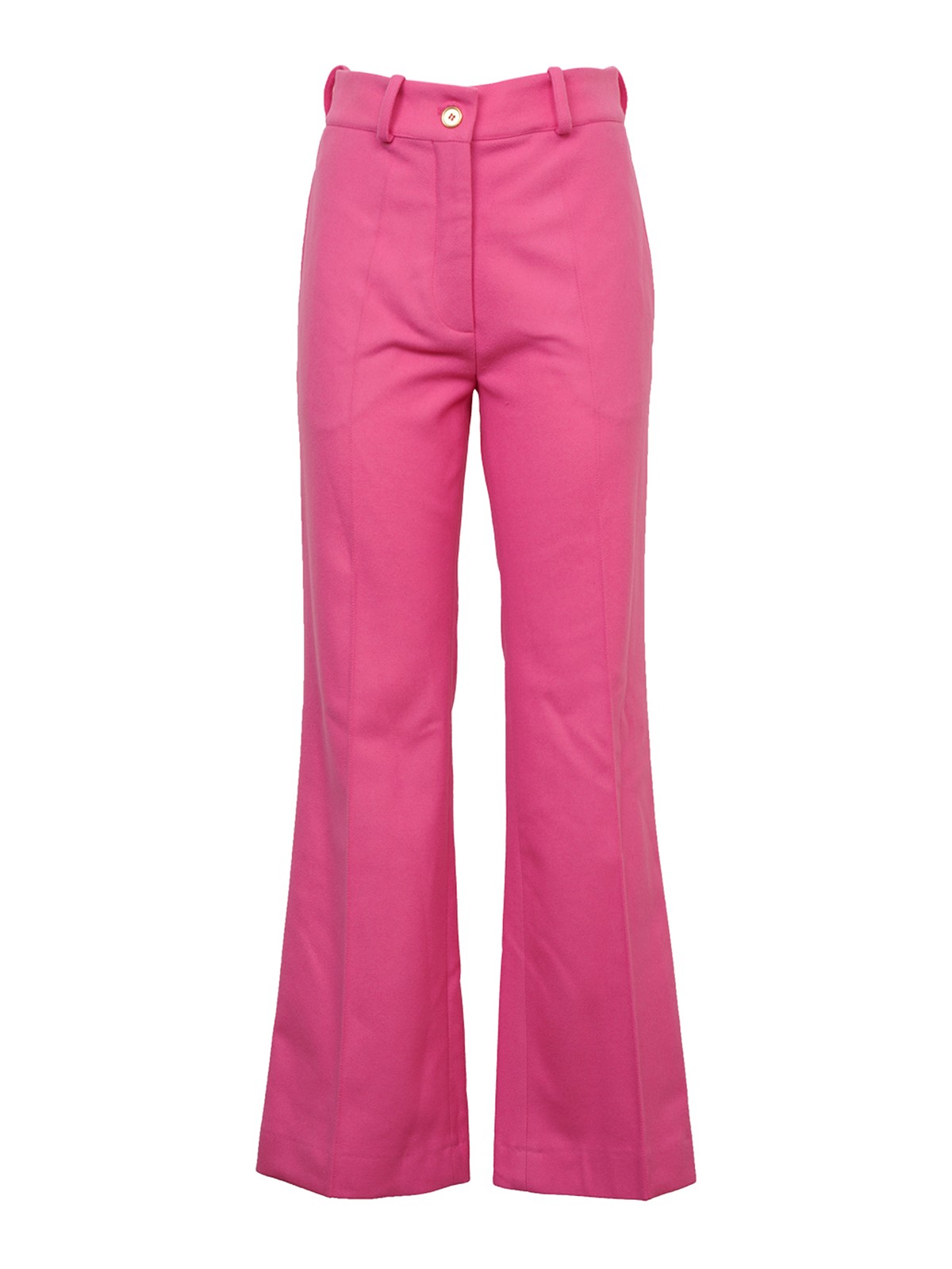 Patou Flared Leg Trousers In Pink