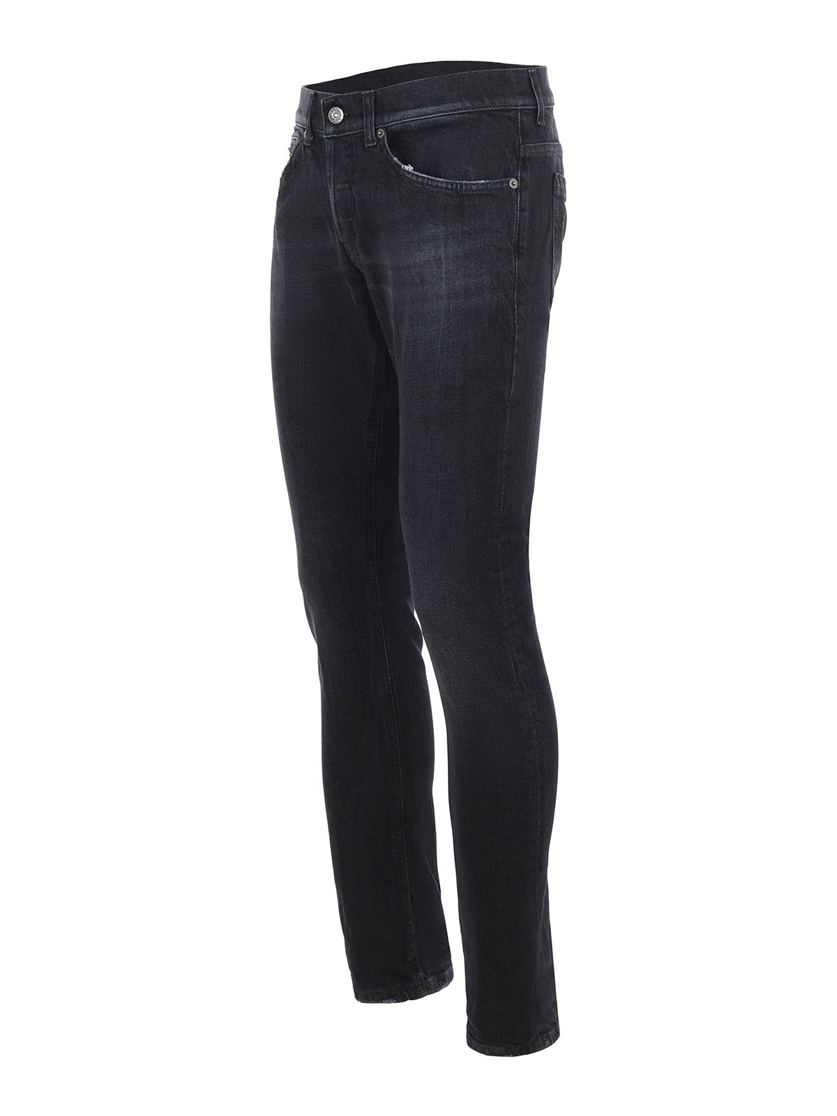 Shop Dondup Stretch Denim Jeans In Black