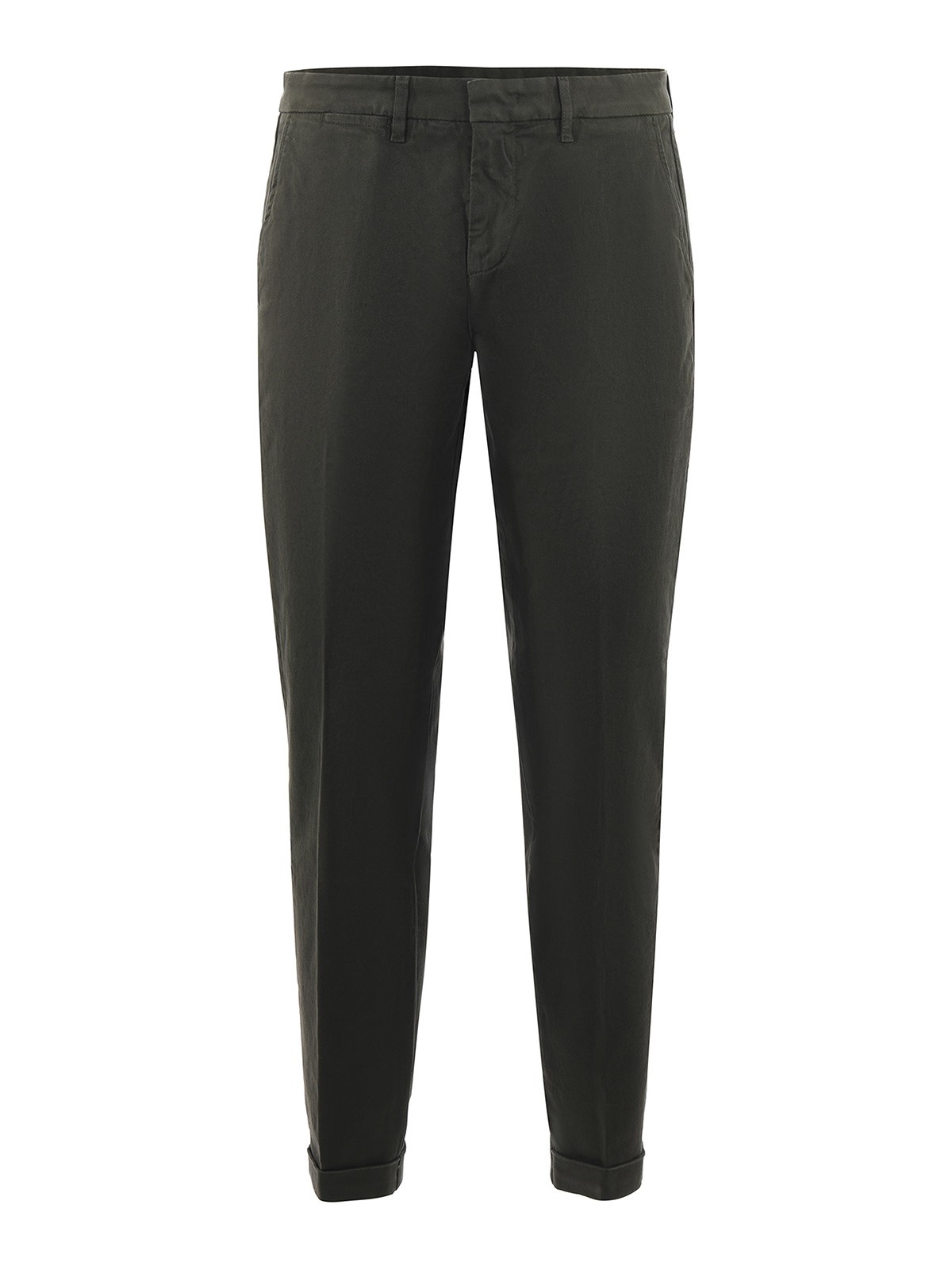 Shop Fay Stretch Cotton Pants In Green