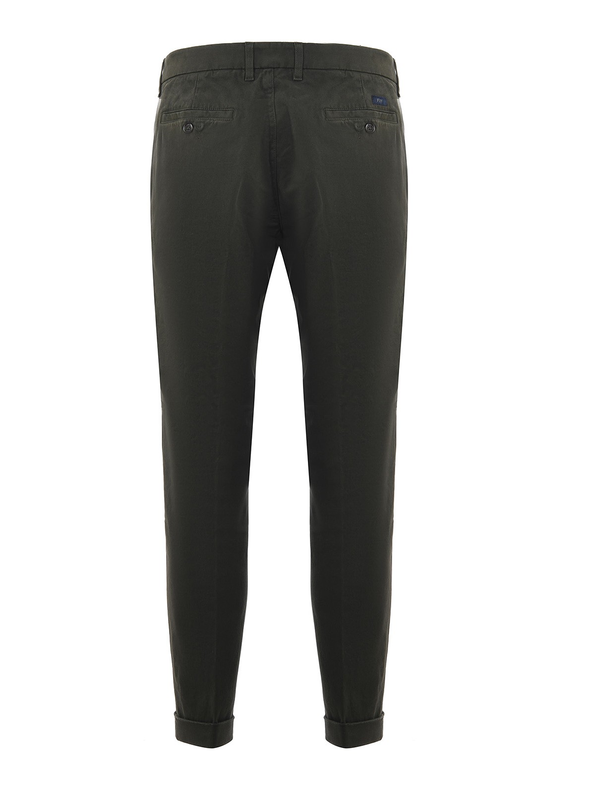 Shop Fay Stretch Cotton Pants In Green