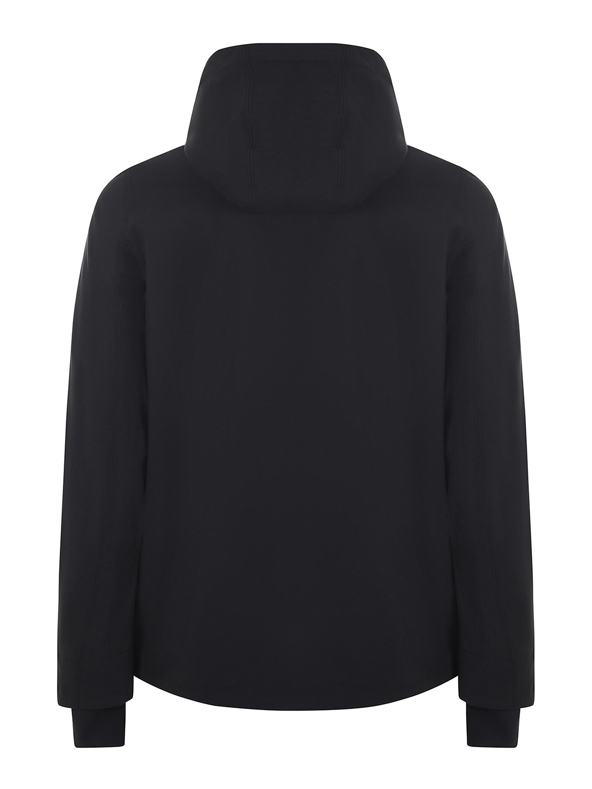 Shop K-way Nylon Hooded Jacket In Black