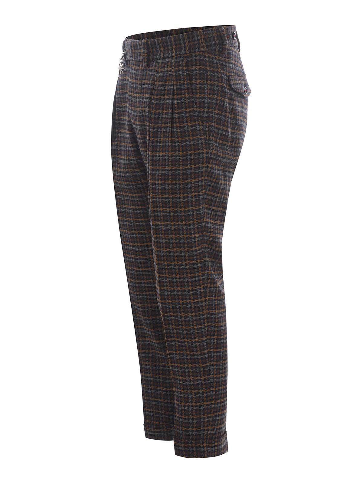 Shop Manuel Ritz Wool Blend Pants In Multicolour