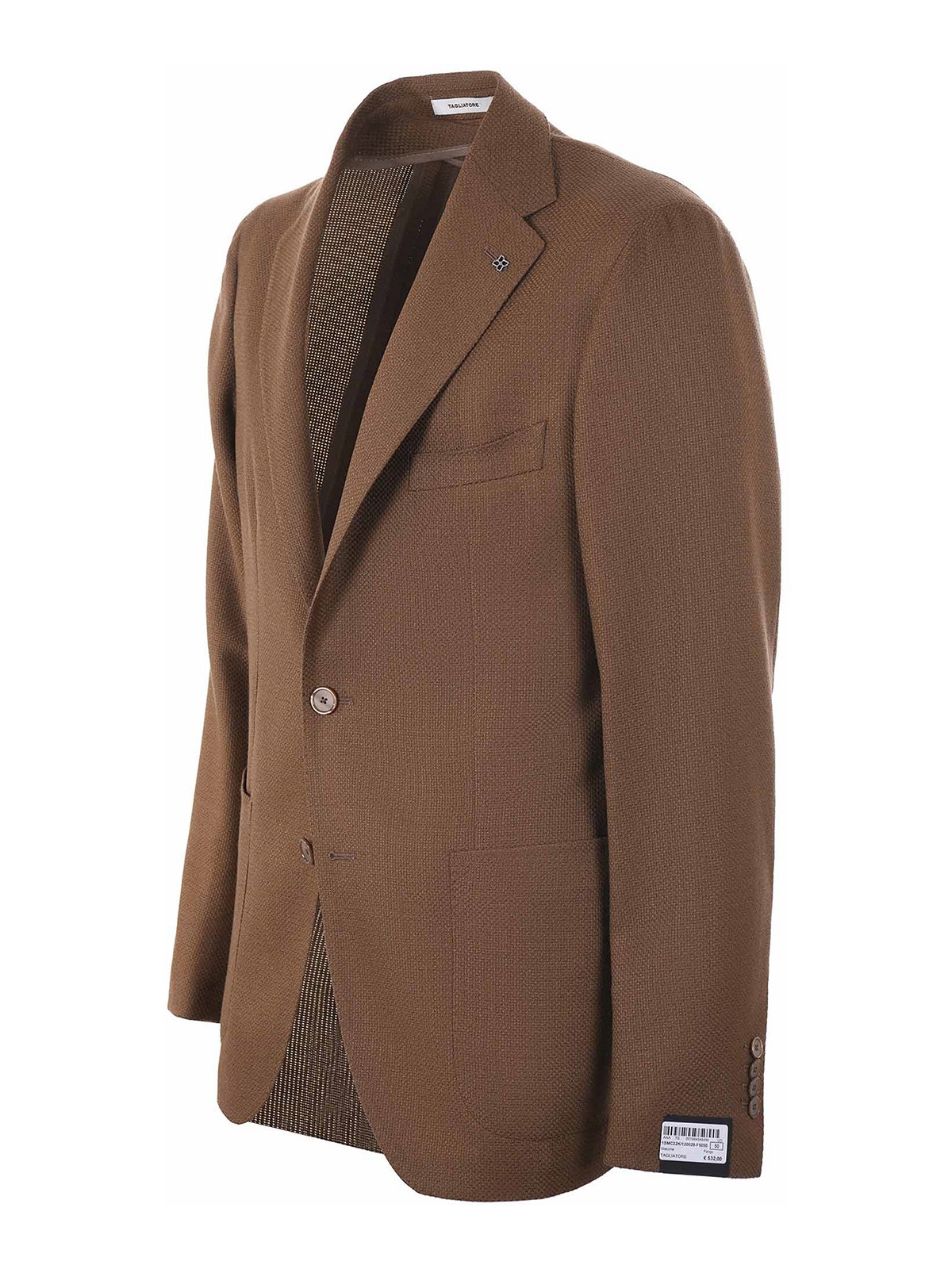 TAGLIATORE DECONSTRUCTED WOOL BLAZER 