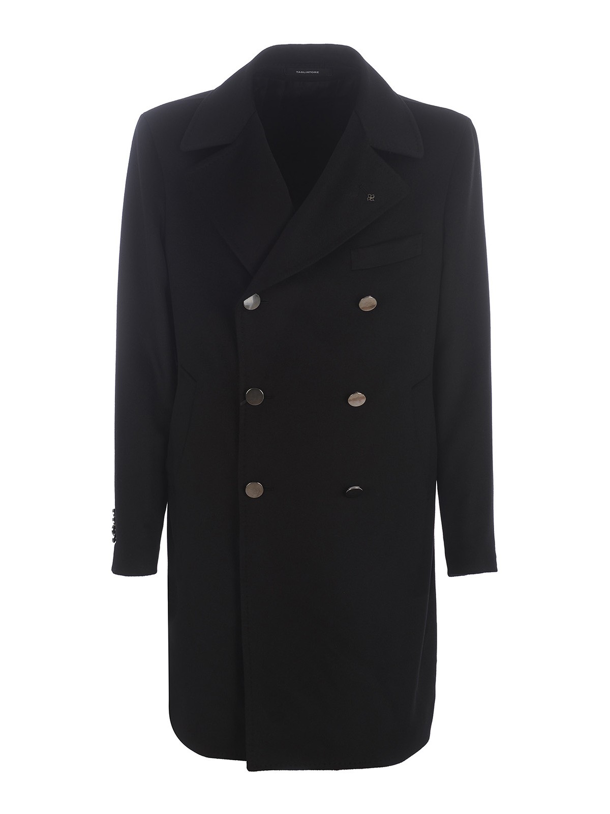 Tagliatore Wool Double-breasted Coat In Negro