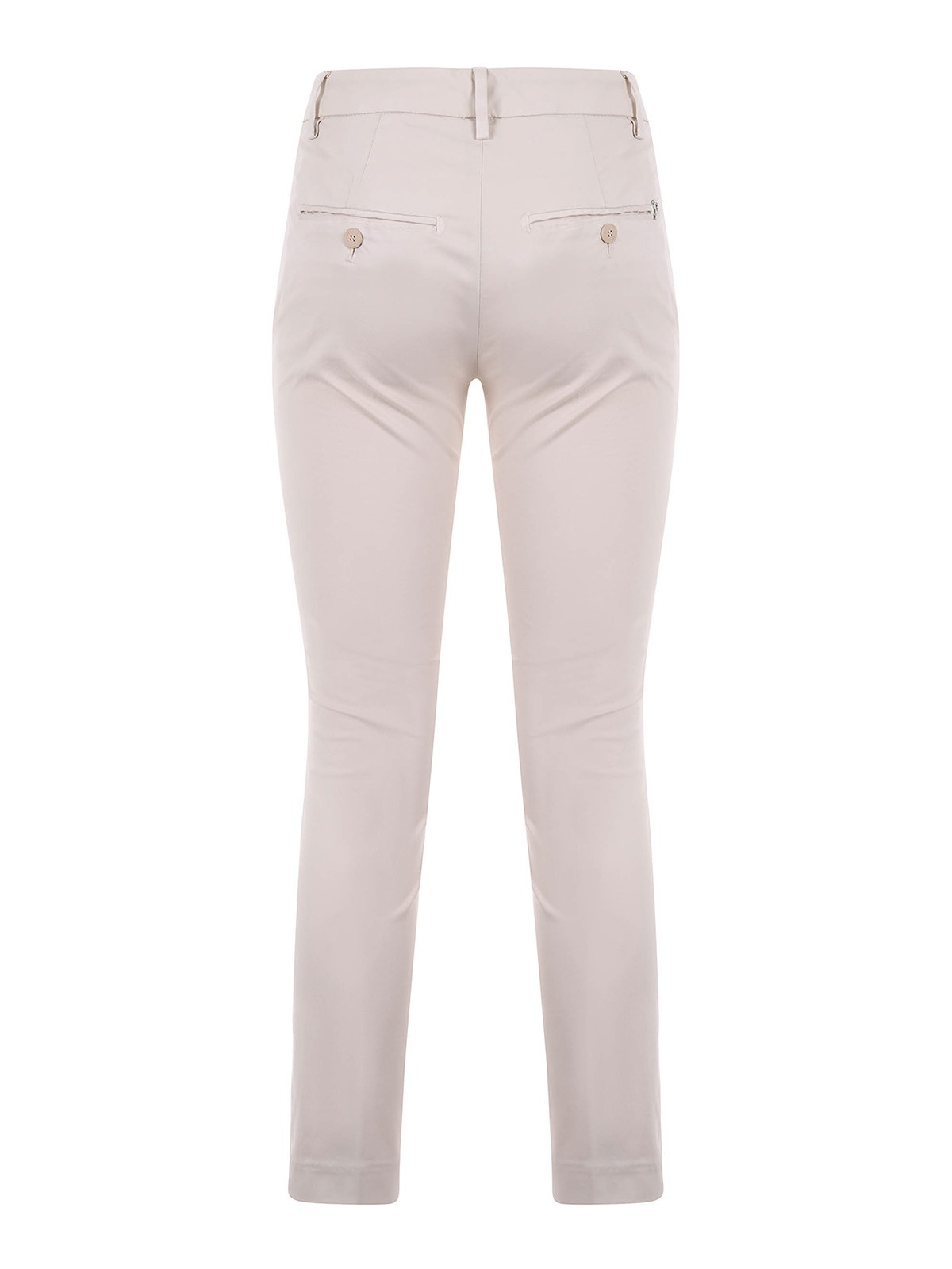 Shop Dondup Stretch Cotton Pants In Beis Claro