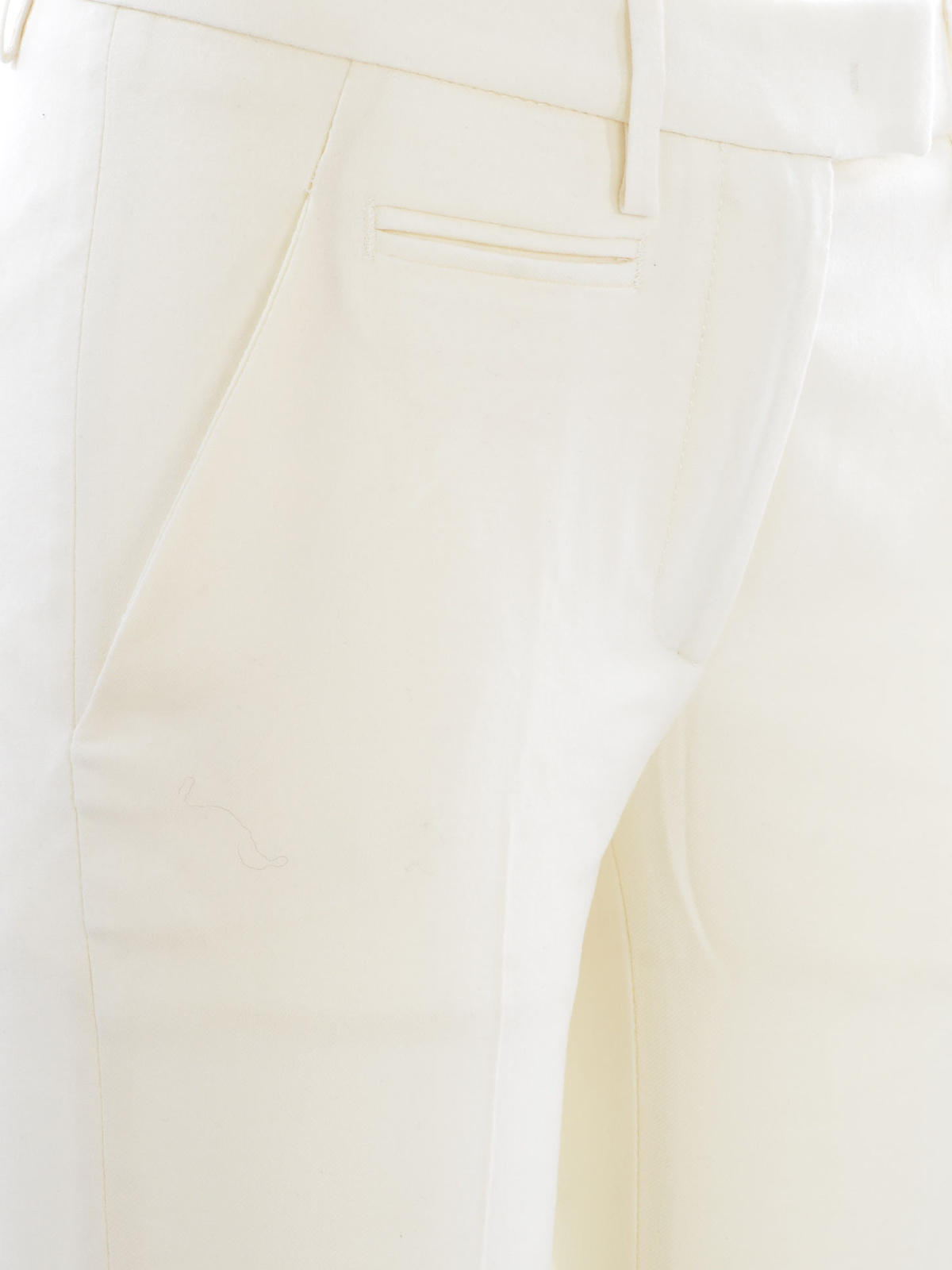 Shop Dondup Wool Trousers In Crema