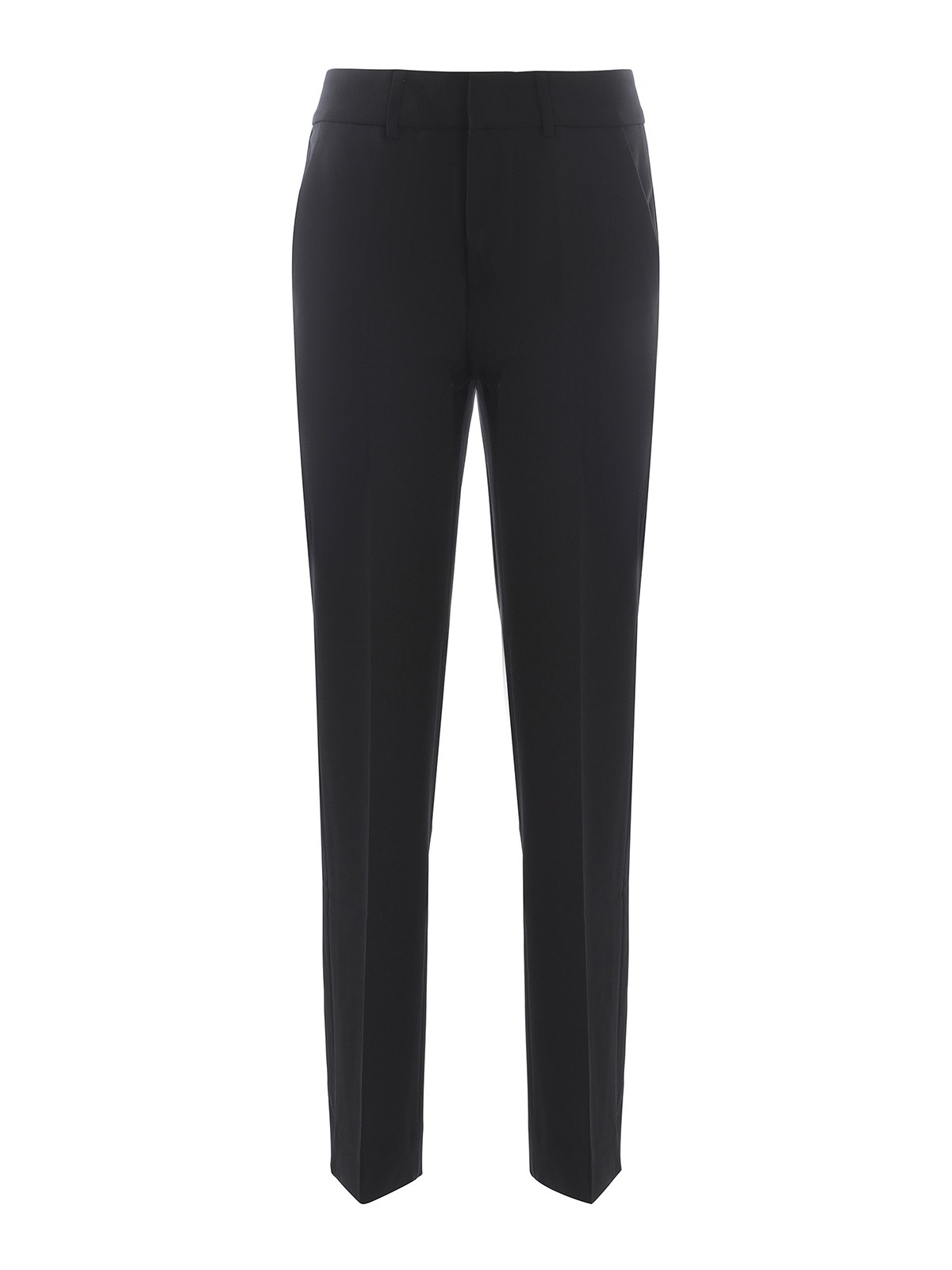 Dondup Wool Blend Trousers In Negro