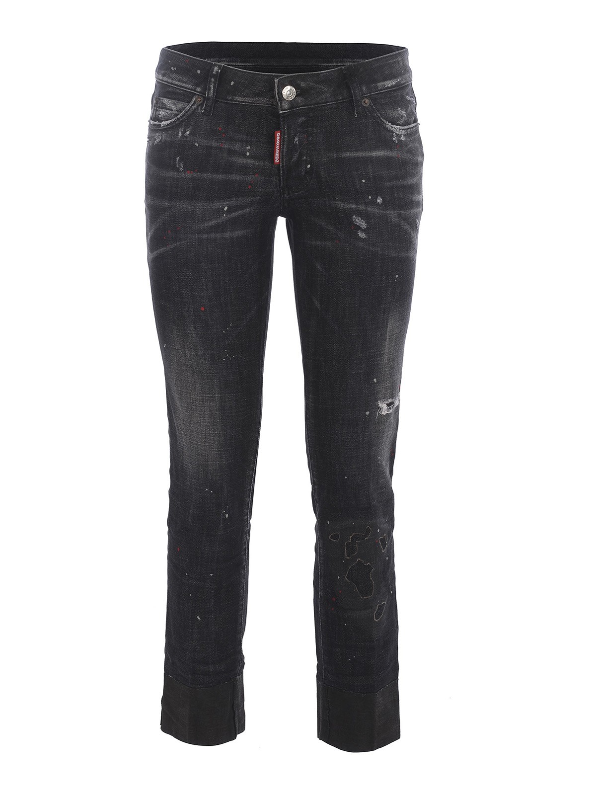 Dsquared2 Jennifer Cropped Jeans In Negro