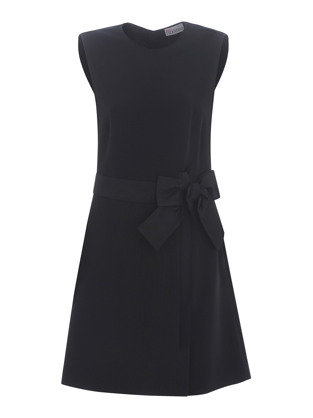 red valentino black bow dress RED VALENTINO BLACK BOW PRINT RUFFLE DRESS