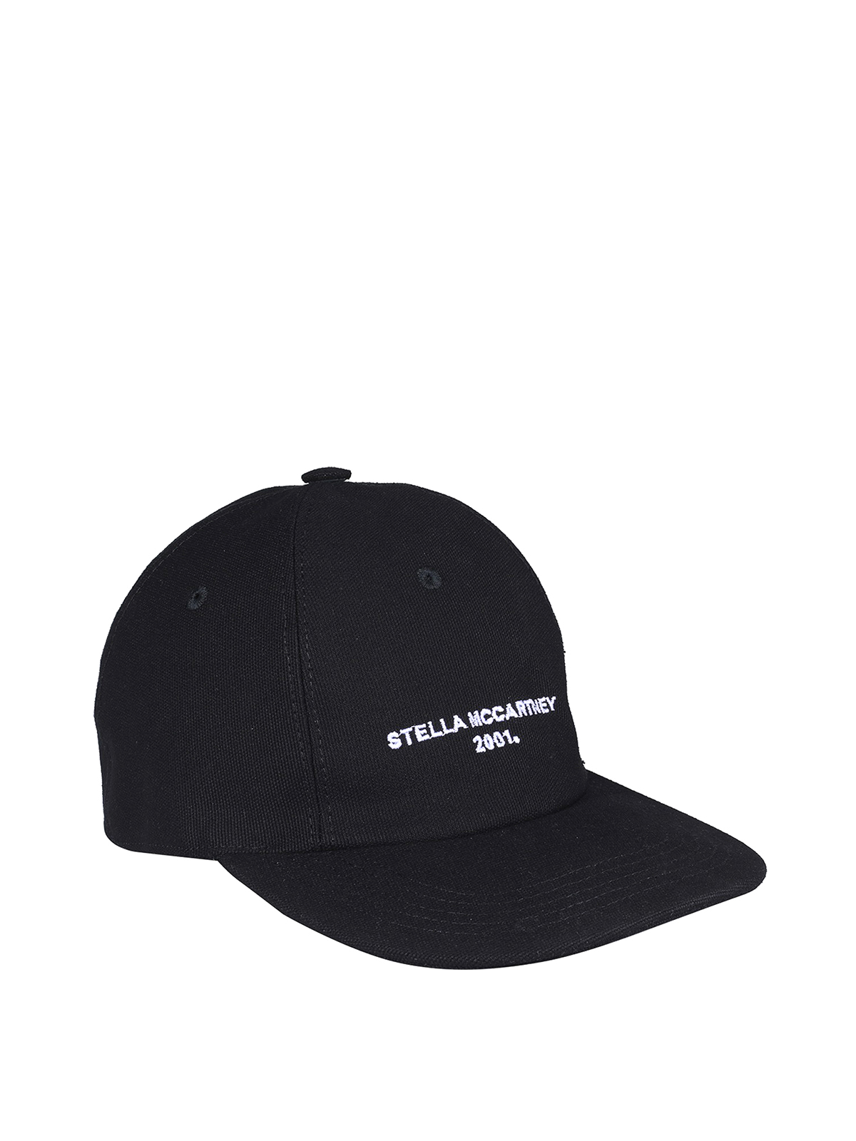 Shop Stella Mccartney Logo Embroidery Baseball Cap In Black