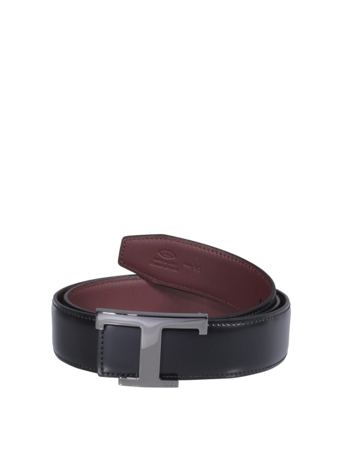 Tod's Smooth Leather Belt In Black