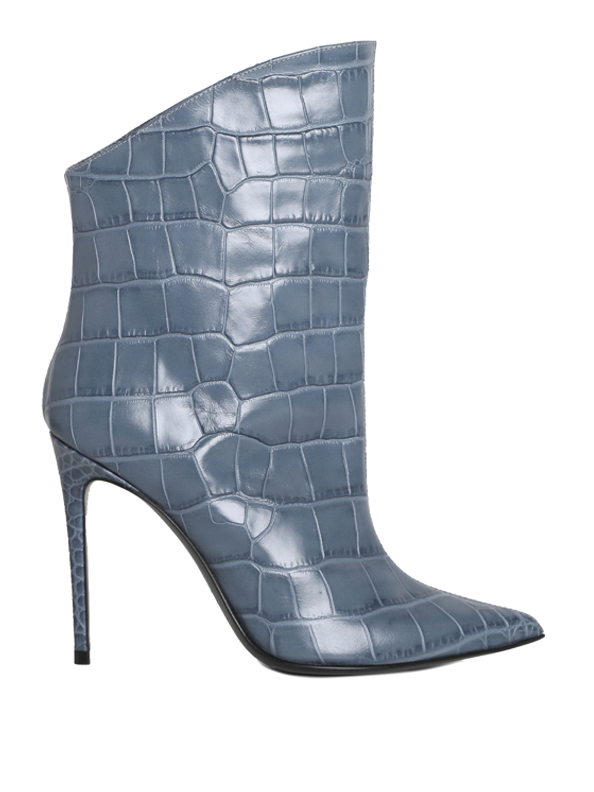 Giuliano Galiano Pointed Toe Ankle Boots In Light Blue