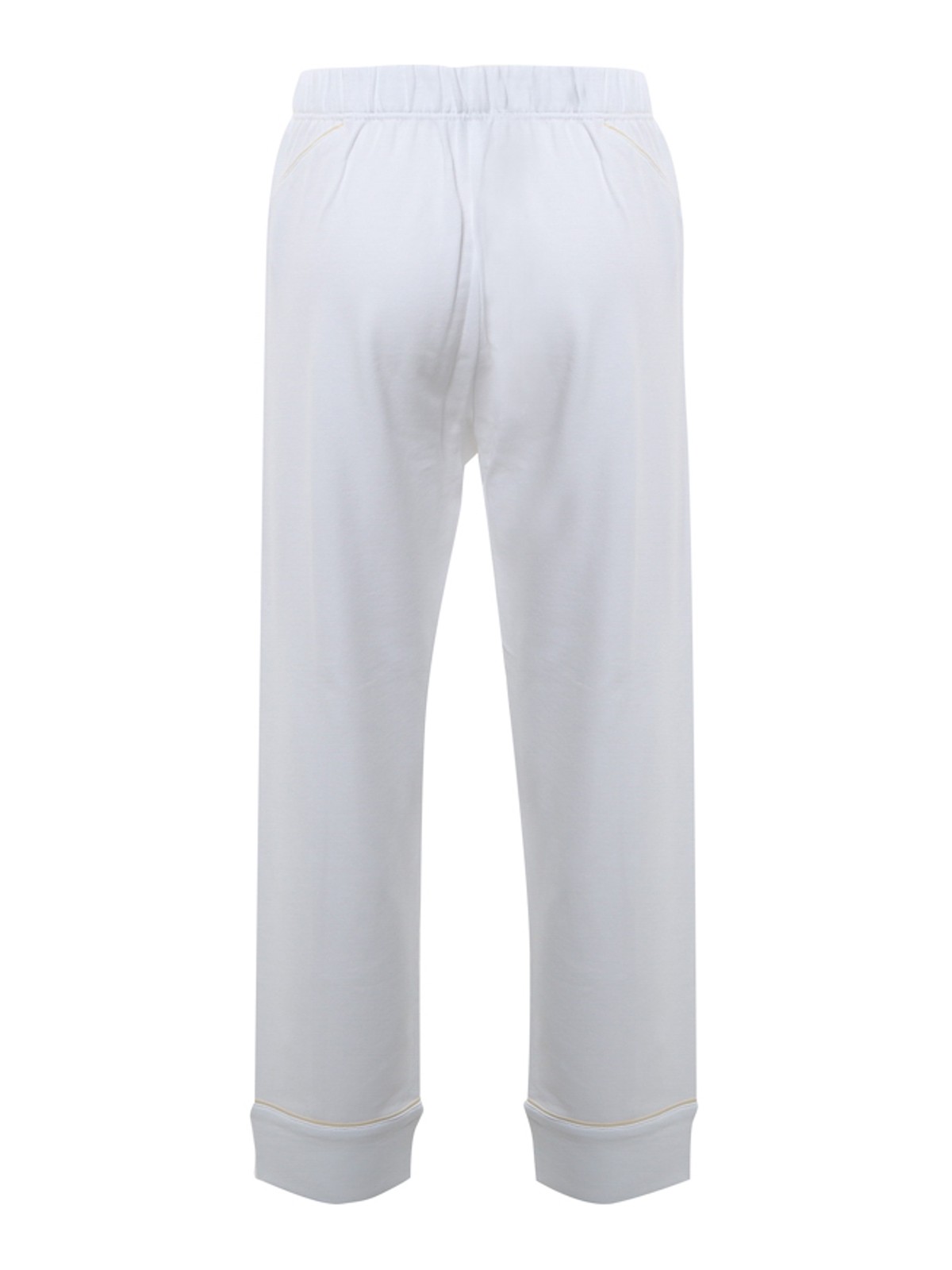 Shop Stella Mccartney Cropped Pants In Blanco