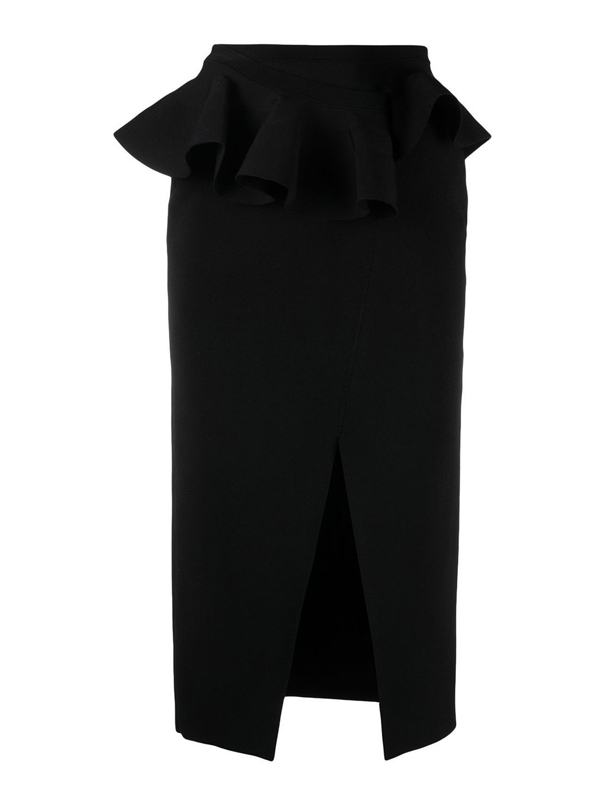 Shop Alexander Mcqueen Multifabric Skirt In Black