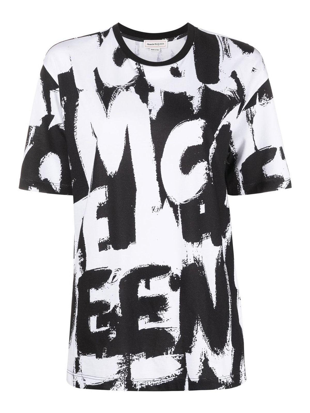 Shop Alexander Mcqueen Graphic Printed Tee In White