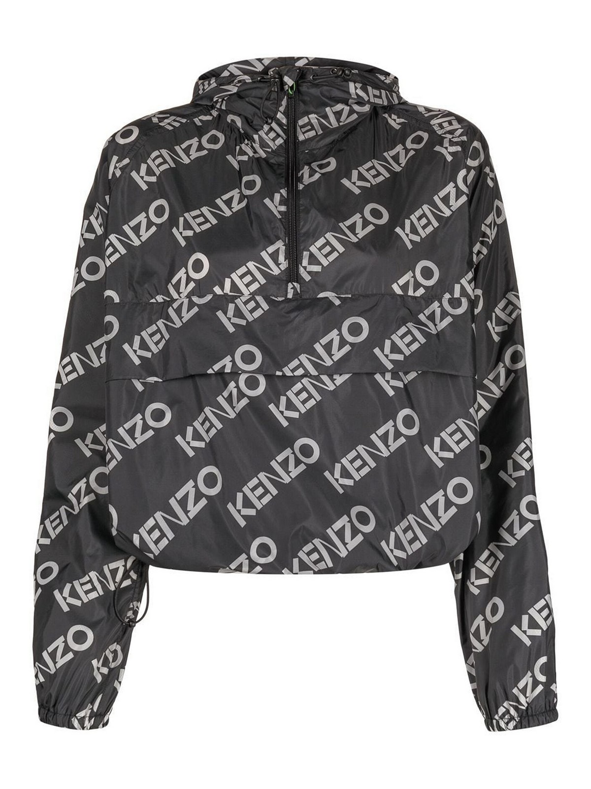 Shop Kenzo All-over Logo Jacket In Negro