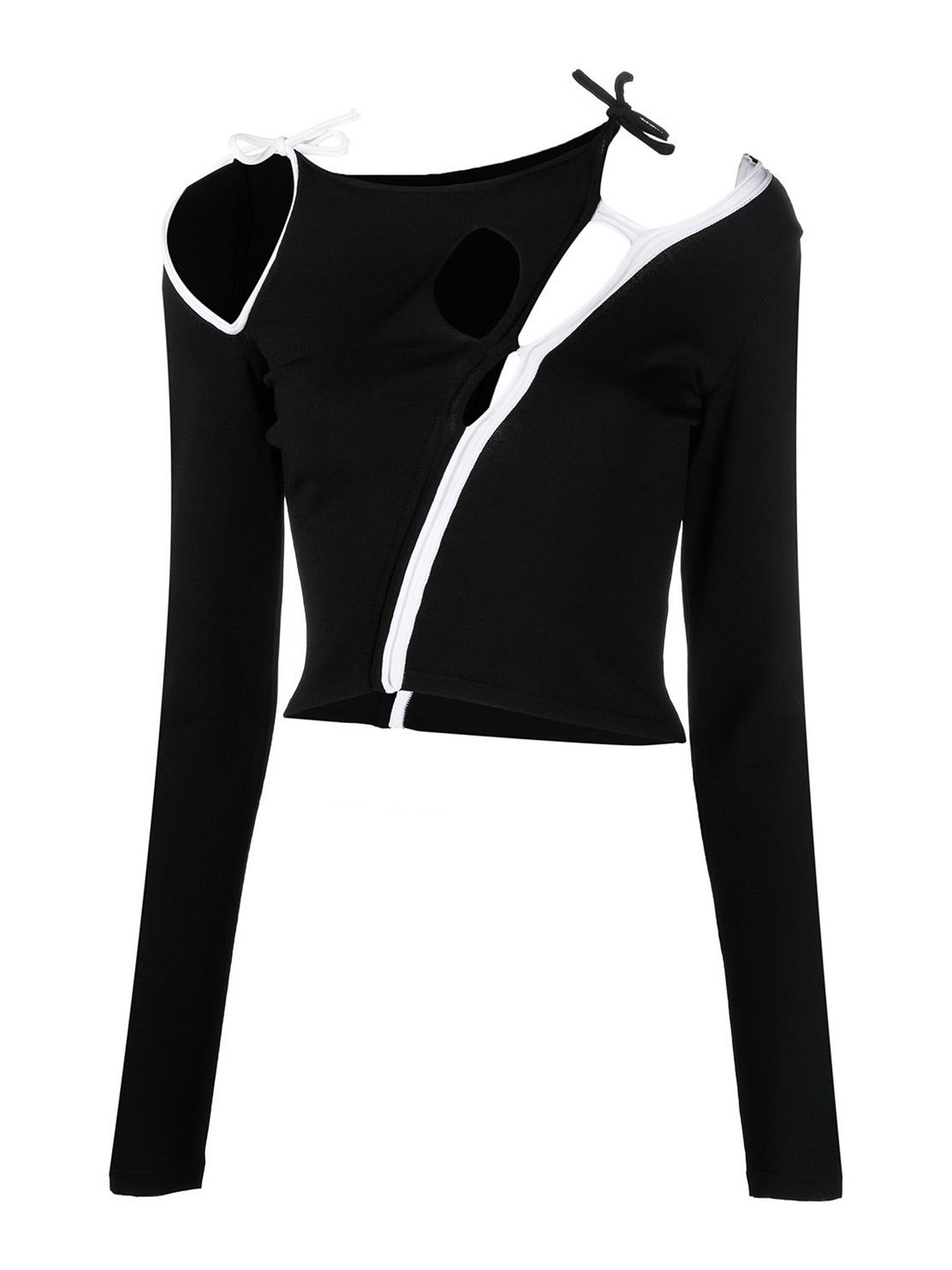 Ottolinger Cut out-detail cropped top - Black - Women|703001BLACK