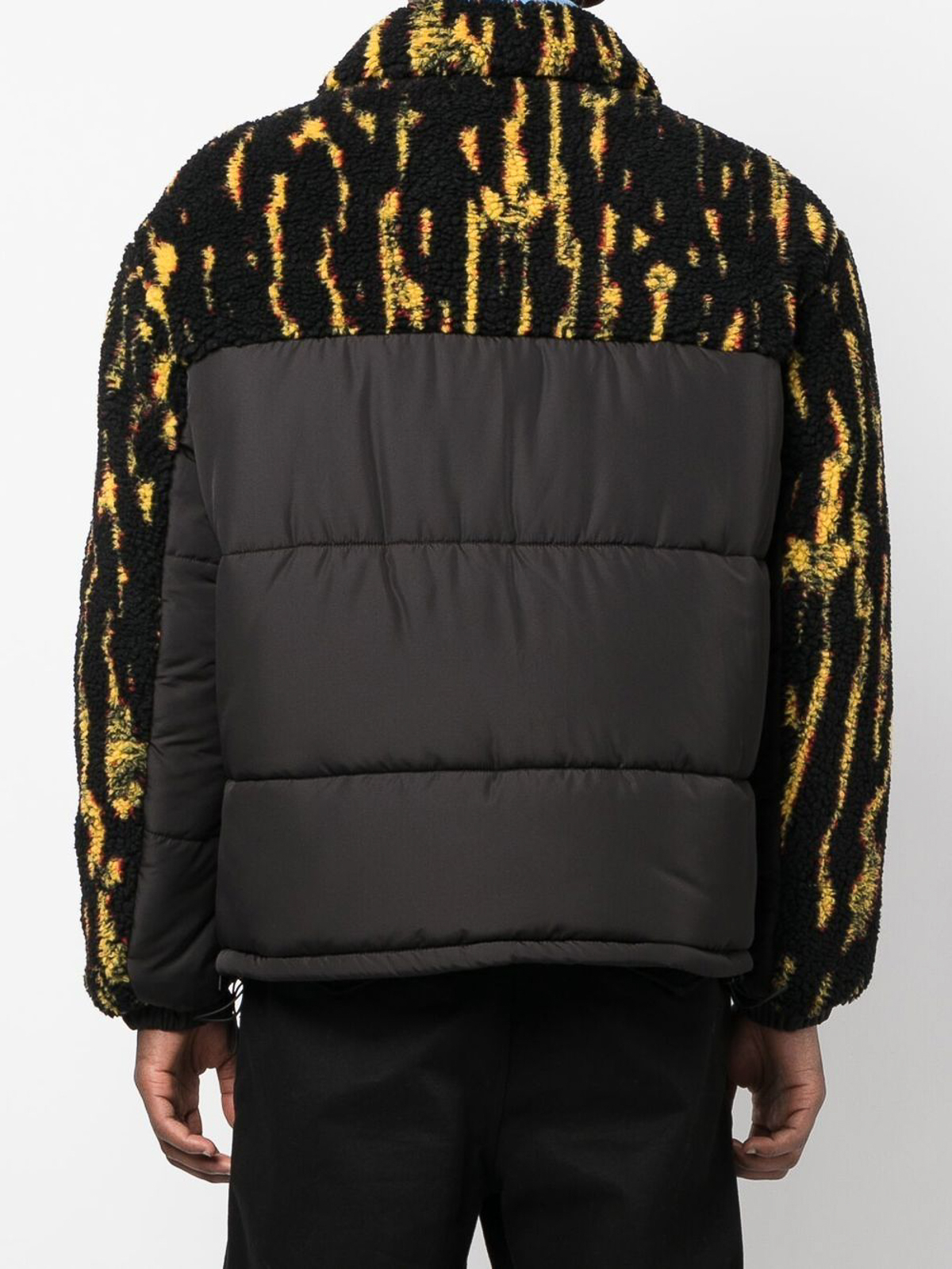 Shop Ambush Faux-shearling Quilted Jacket In Yellow
