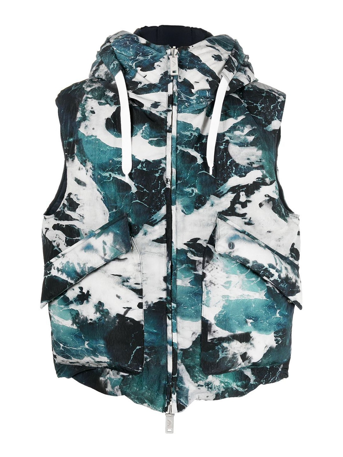 EA7 Emporio Armani カモフラージュ ベスト Emporio Armani Earctic reversible padded vest | 6L1B9A1N65ZF978