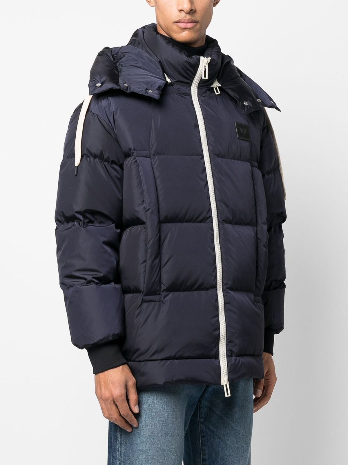 Emporio Armani Logo patch quilted puffer jacket|6L1BU41NQTZ0920