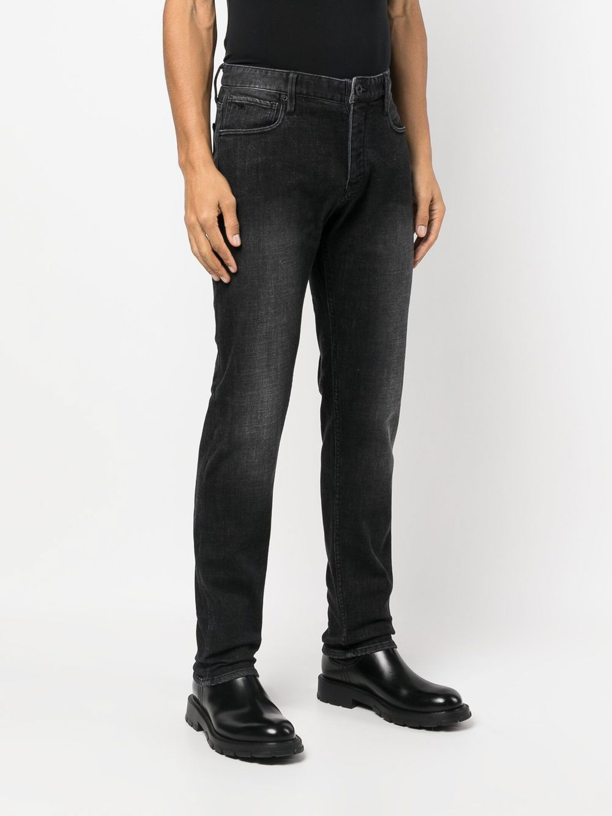 Emporio Armani ストレートジーンズ - 黒|6L1J751DIMZ0006