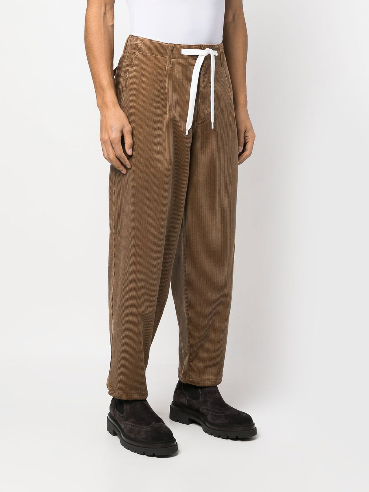 Emporio Armani Corduroy pants with contrasting drawstring