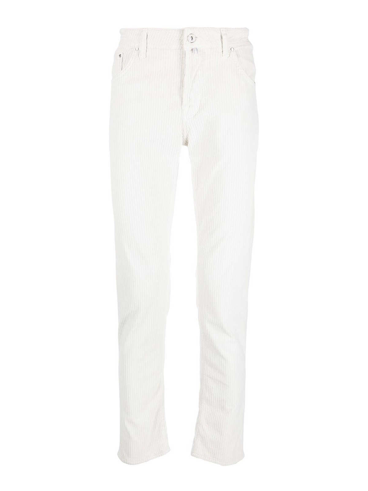Jacob Cohen Straight-leg Stretch-cotton Trousers In White