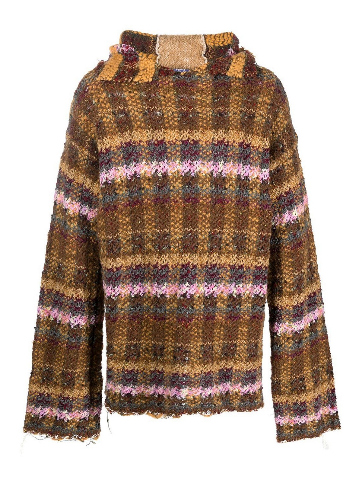 Vitelli Recycled Wool Multicolour Hooded Sweater In Multicolor