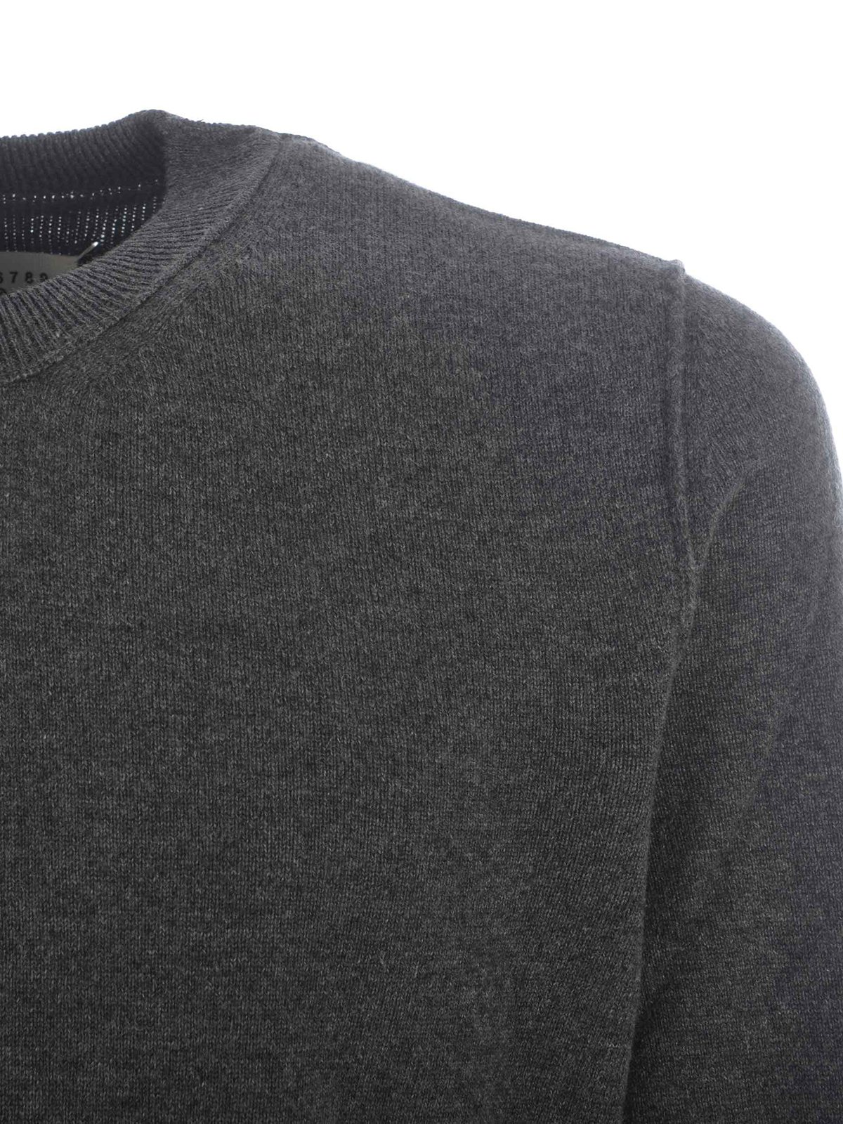 Shop Maison Margiela Cashmere Sweater In Dark Grey