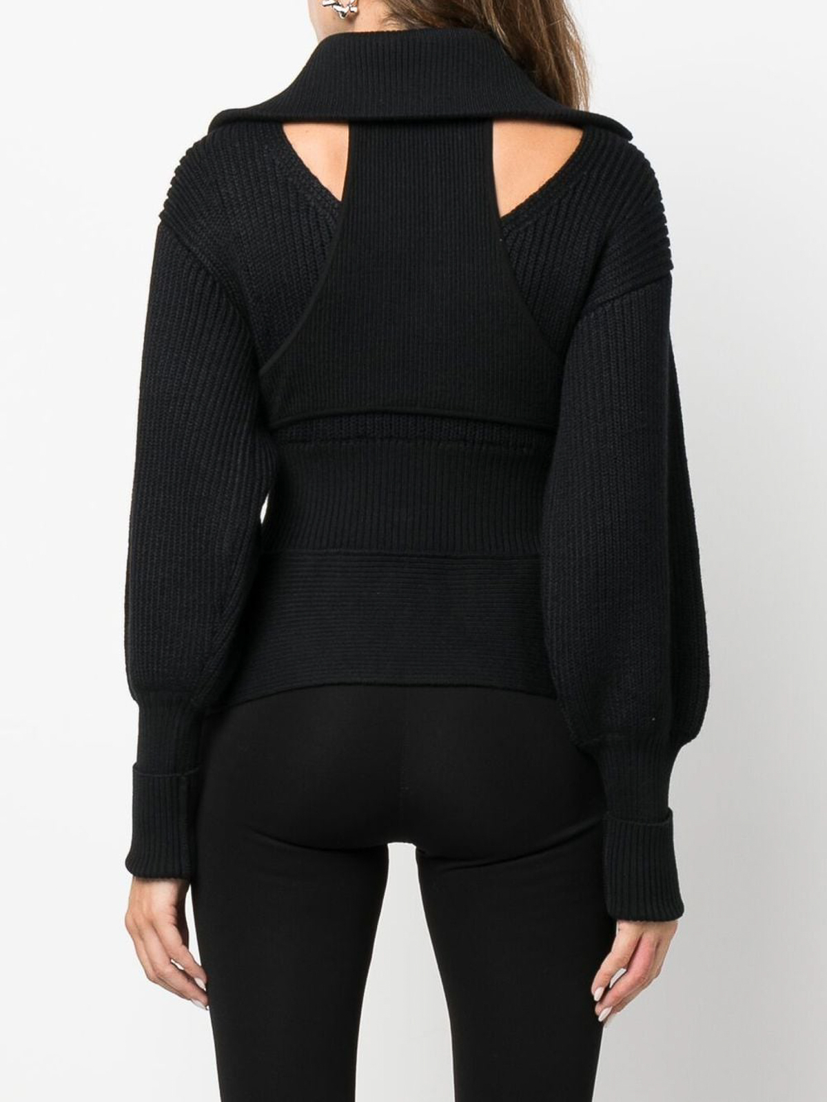 Cardigans Andreādamo - Ribbed knit zip-through cardigan