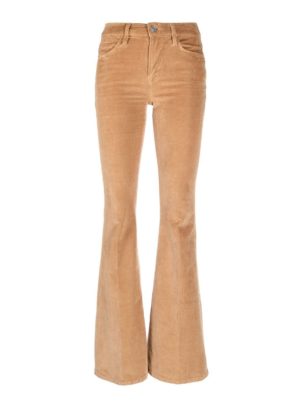 Frame Le High Flare Cord Jeans In Beige