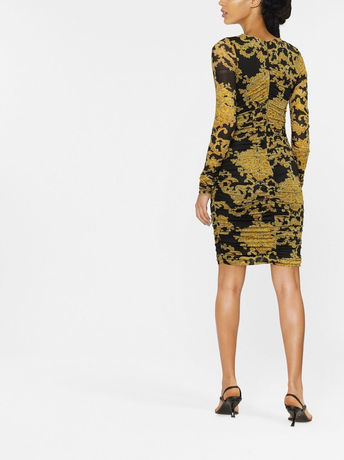 green emerald velvet dress Pinko One-Shoulder Dress / Yellow