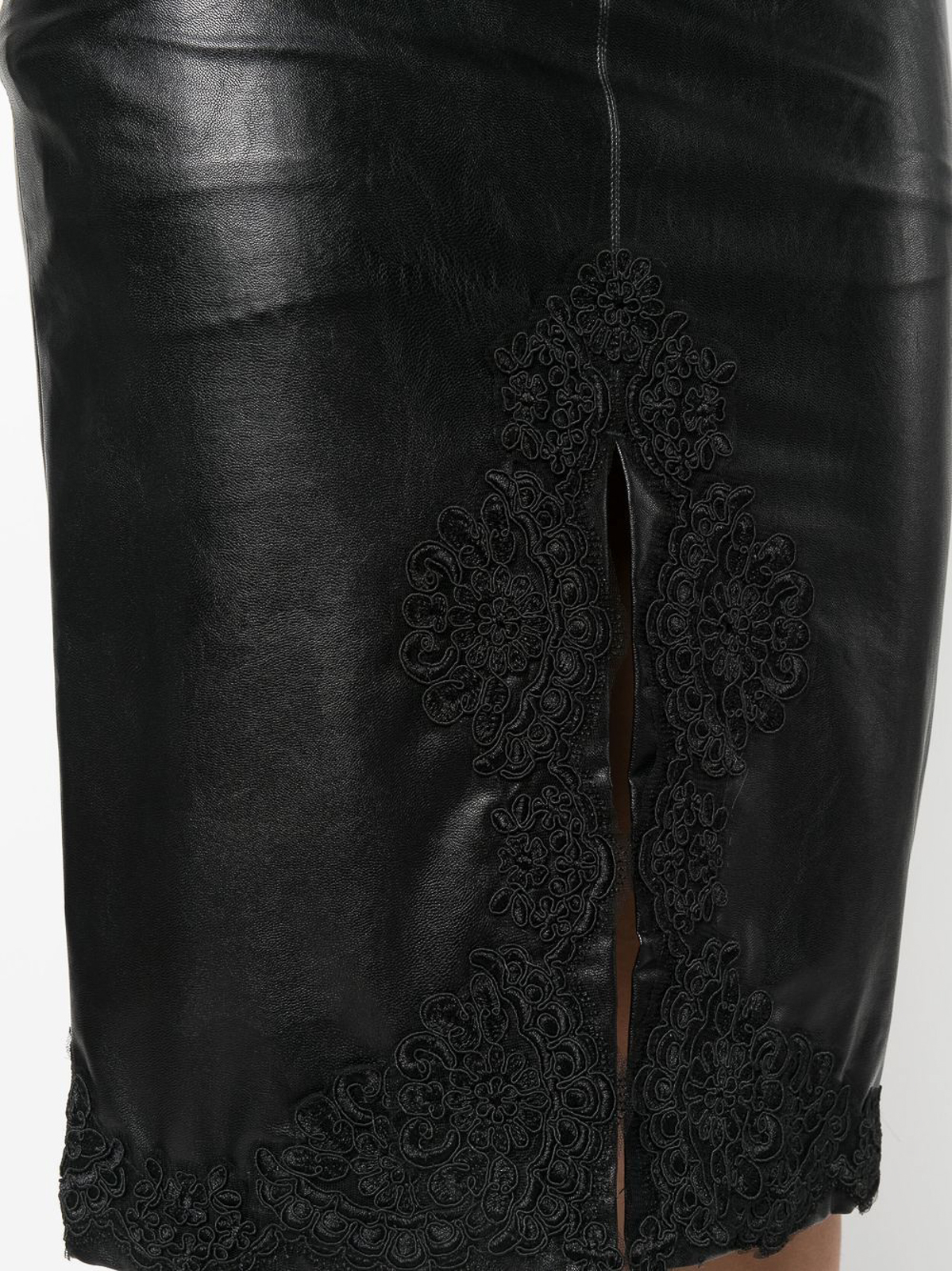 Leather & Lace” skirt