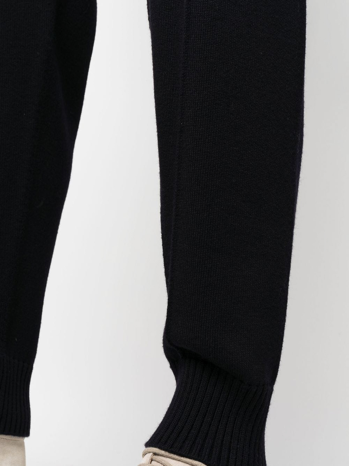 Shop Drumohr Knitted Merino Wool Pants In Dark Blue