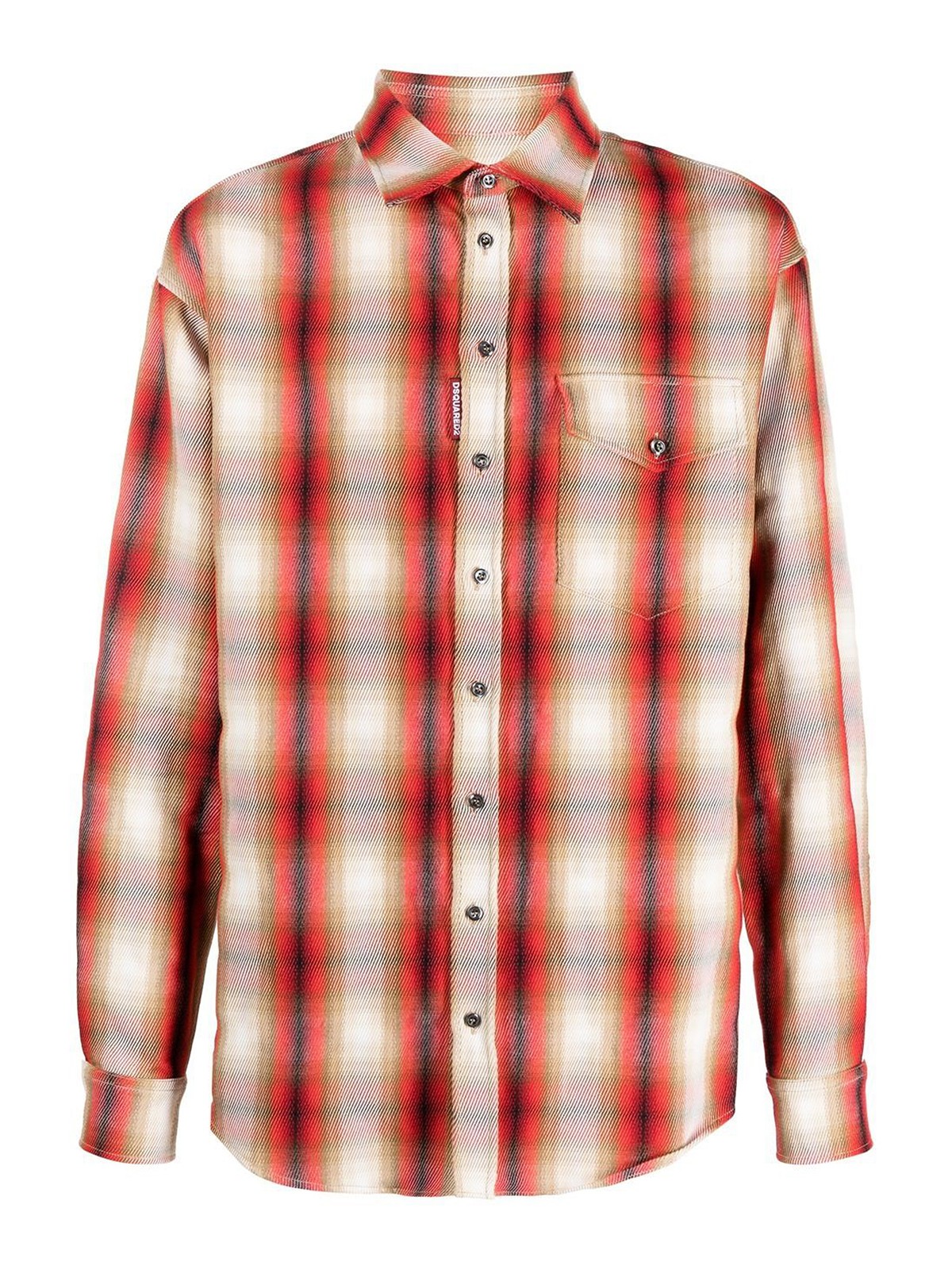 Shop Dsquared2 Checked Shirt In Rojo