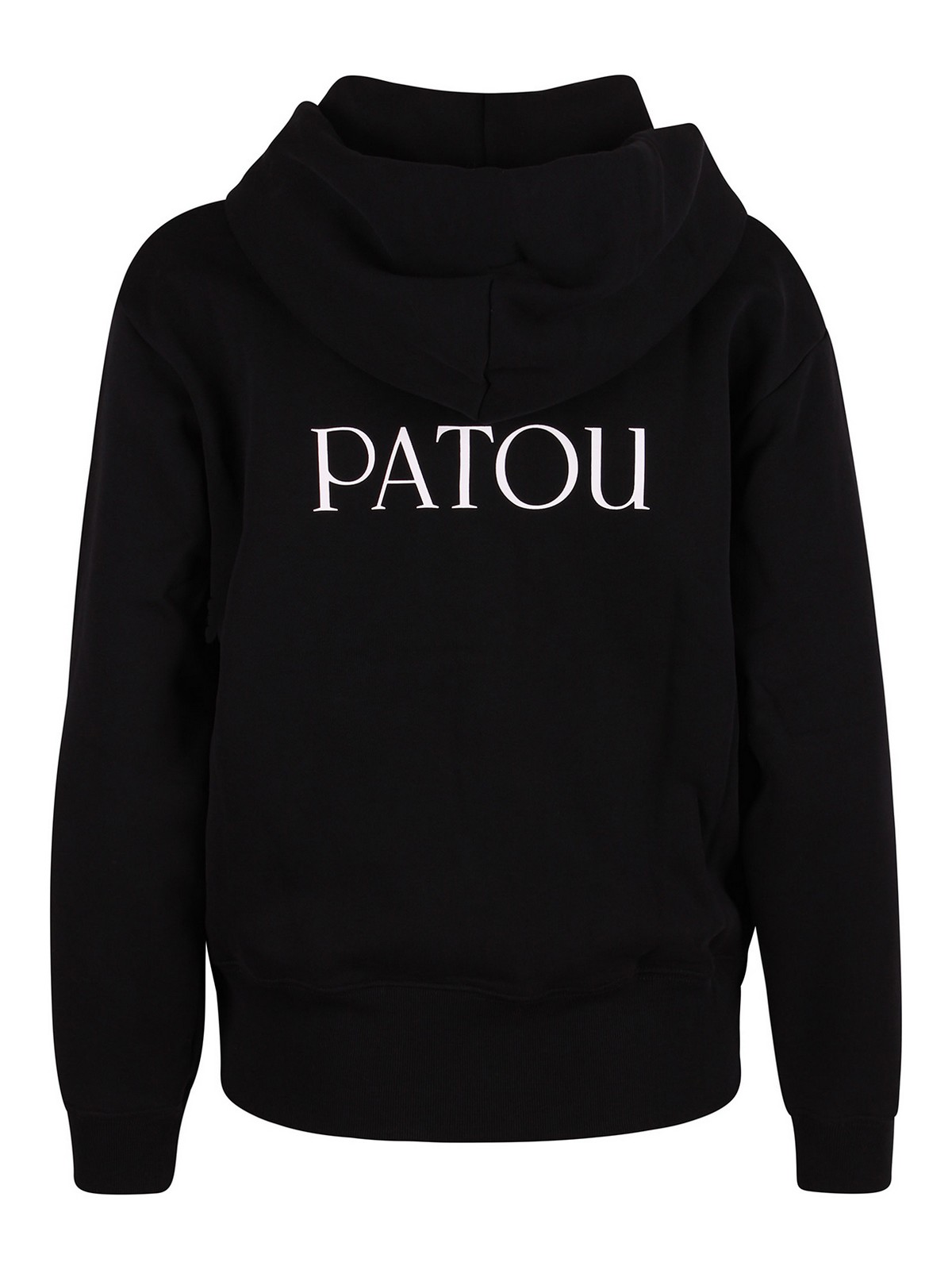 Shop Patou Cotton Hoodie In Black