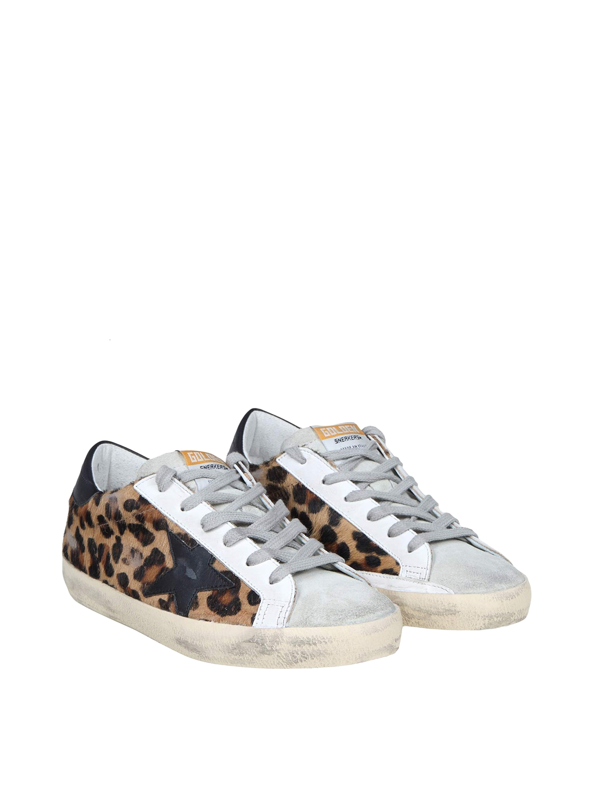 Trainers Golden Goose - Super sneakers in spotted pony skin -