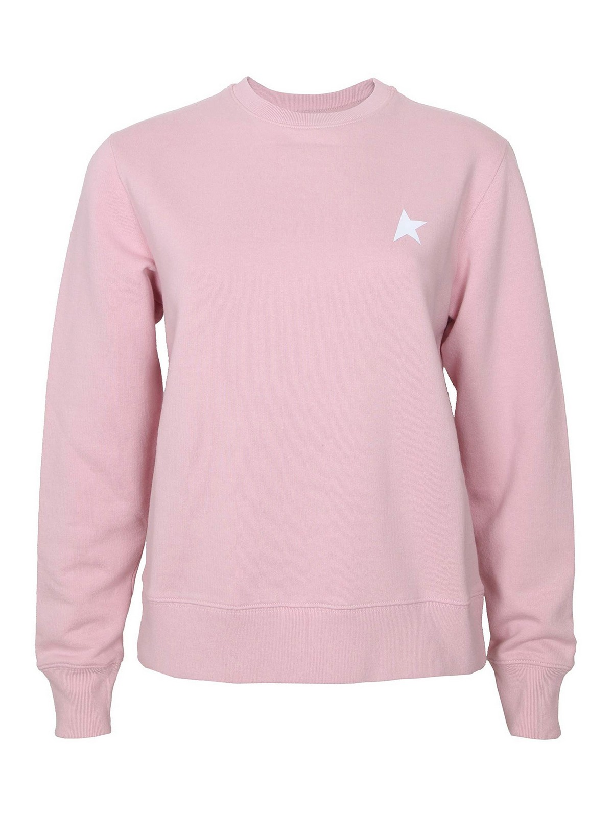 Shop Golden Goose Star Sweatshirt In Pink Cotton In Rosado