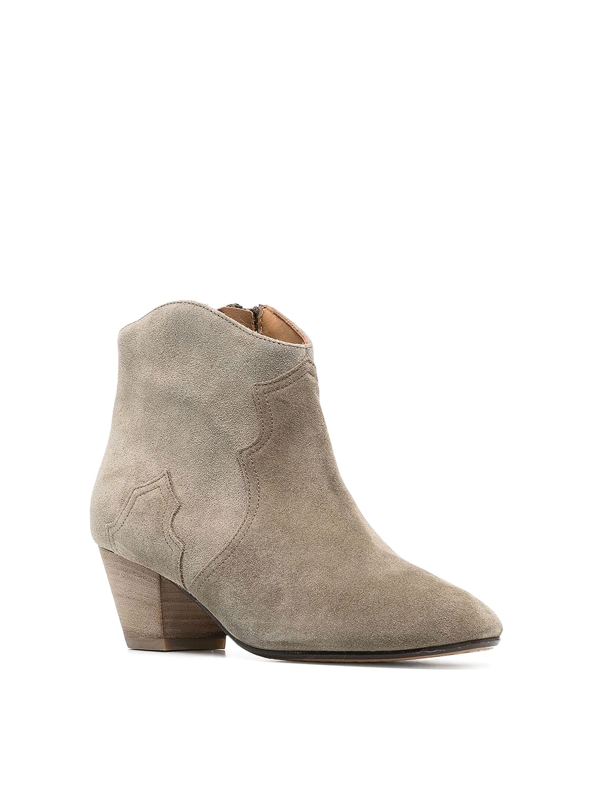 Shop Isabel Marant Suede Ankle Boots In Beige