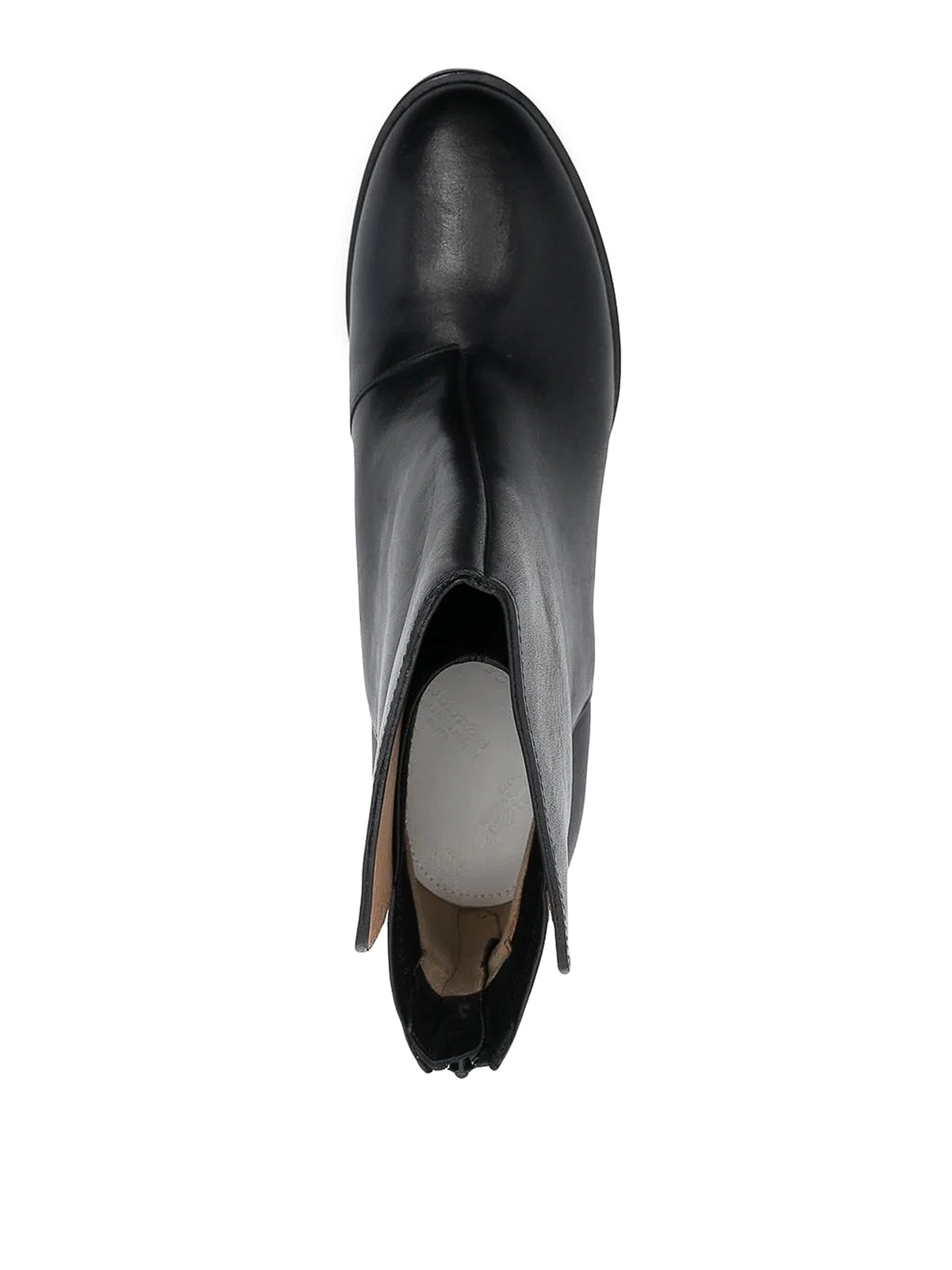 Shop Mm6 Maison Margiela D Toe Ankle Boots In Black