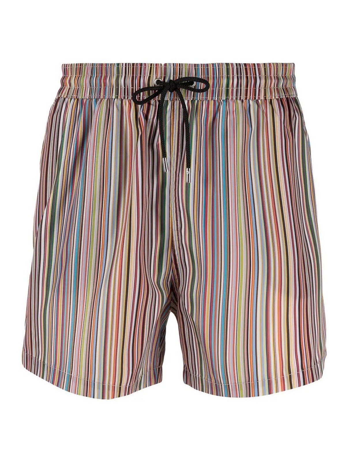 Shop Paul Smith Signature Stripe-print Swim Shorts In Multicolour