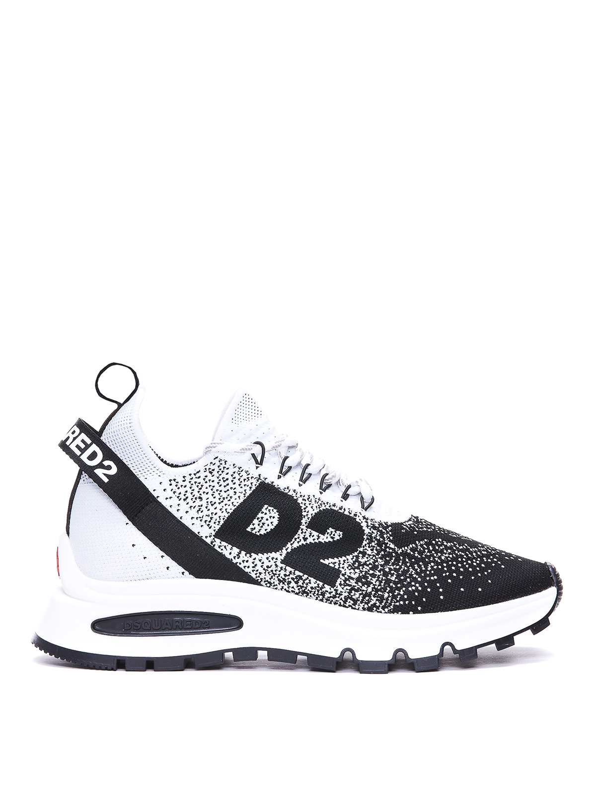 Shop Dsquared2 Tech Fabric Sneakers In Blanco