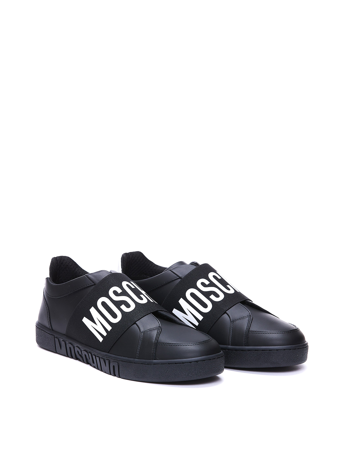 スニーカー MOSCHINO Men Sneakers MB15022G1AGA100A Black Moschino Leather sneakers - Black - Men | MB15032G1GGA100A