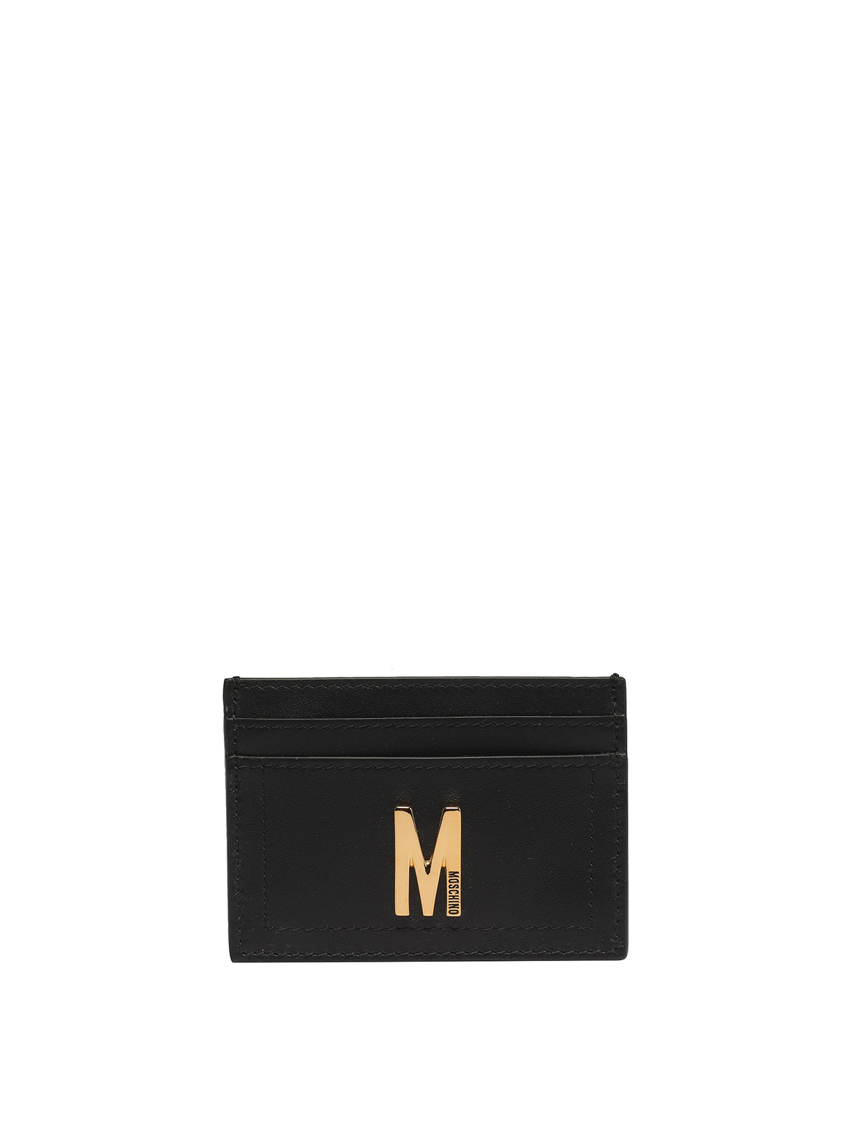 Moschino Leather Wallet In Black