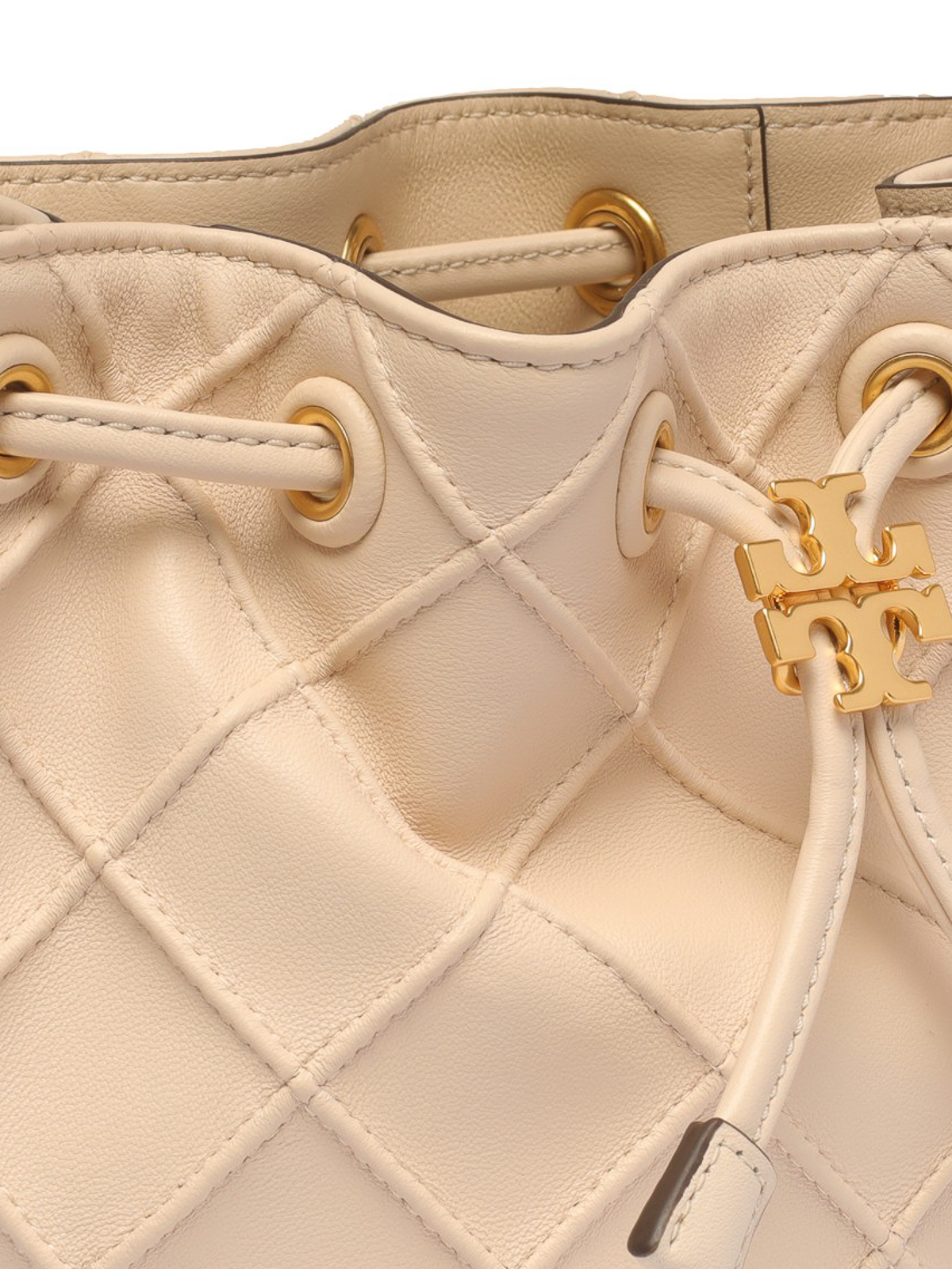 Tory Burch Brown Leather Drawstring Bucket Bag Tory Burch