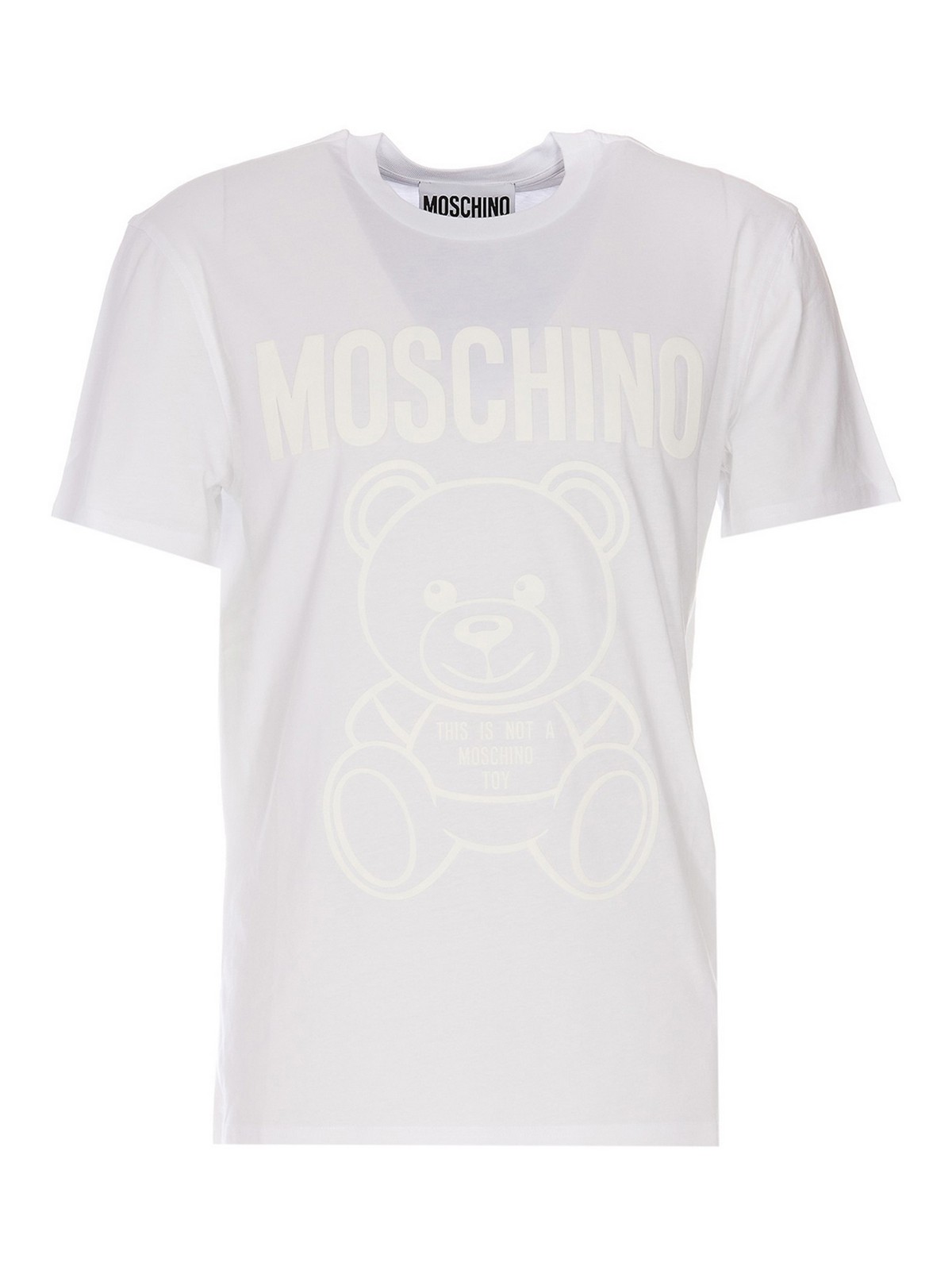 Moschino Cotton T-shirt In Blanco