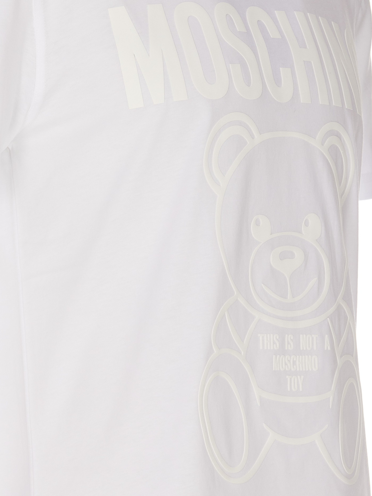 Shop Moschino Cotton T-shirt In Blanco